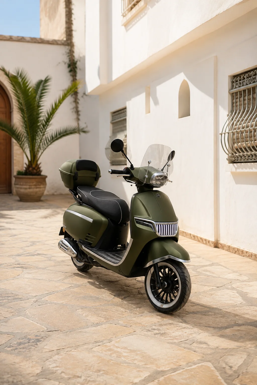 Scooter ready for rental in Imsouane